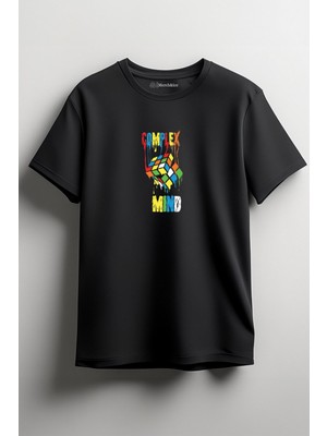 Merch&ice Complex Mind Baskılı Unisex T-Shirt Siyah