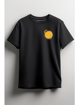 Merch&ice Saçını Tarayan Güneş Baskılı Unisex T-Shirt Siyah