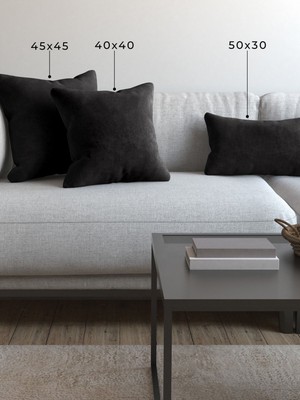 Soft Serisi Panter Siyahı Kırlent ve Yastık Kılıfı, Şık ve Rahat Dekor.