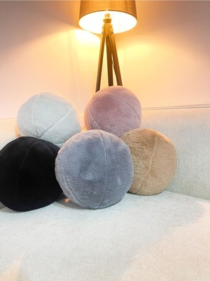 Yumuşak Peluş Top Yastık, Gizli Fermuarlı, Hafif ve Rahat Kullanım Için Ideal
