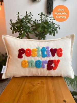 Renkli Işlemeli Pamuk Kırlent Kılıfı 30X50CM, Şık ve Rahat Dekorasyon Parçası