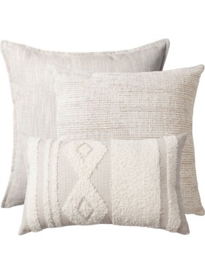 3'lü Dekoratif Yastık Seti, Iç Yastık Dahil, Şık ve Renkli Tasarım