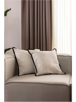 Şık Püsküllü Kırlent Kılıfı Seti, Estetik ve Modern Dekorasyon Için Ideal