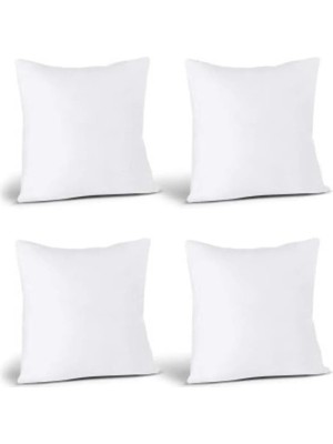 Beyaz Kırlent Iç Kılıfı Astar Seti - 4 Adet, Şık ve Rahat Dekorasyon Parçası