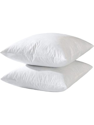 40X40 Tela Kırlent Iç Yastığı, Silikon Dolgulu, 300G, Beyaz, 2'li Set