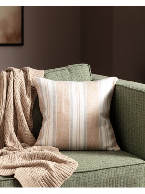 Yumuşak ve Şık 45X45 cm Kırlent Kılıfı, Camel Tonlarında, Şıklık ve Konfor Sunar