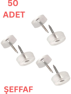 HAMADEX50’LI Şeffaf Çivili Poligrit Mobilya Zemin Koruyucu – Masa Sandalye Sehpa Tv Ünitesi Için Çizilme Önleyici Açıklama Olustur