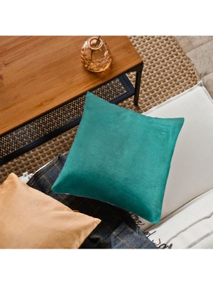 Kadife Yastık Kılıfı, Koyu Yeşil, Şık ve Rahat Dekorasyon Parçası