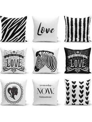 Çift Taraflı Zebra Desenli Modern Dijital Baskılı Yastık Kılıfı