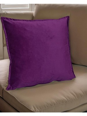 Mor Silinebilen Kırlent Kılıfı, Şık ve Temiz Kullanıma Uygun.