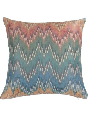 Renkli Zig Zag Desenli Kırlent Kılıfı, Ev Dekorasyonu Için Şık ve Canlı Tasarım