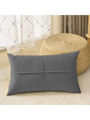 Koyu Gri Tek Parça Kırlent Kılıfı, Şık ve Rahat Dekorasyon Için Ideal Seçim