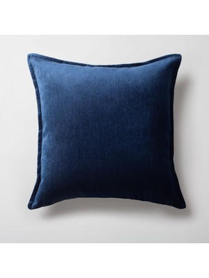 Doğal Viskon Kırlent 50X50, Lacivert, Iç Yastıklı