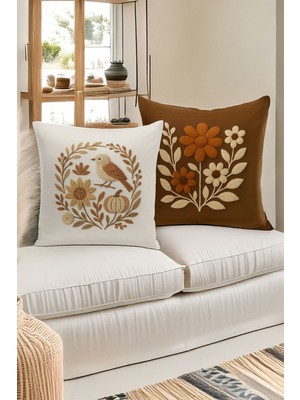 Çift Taraflı Dijital Baskılı 4'lü Renkli Kırlent Kılıfı Seti