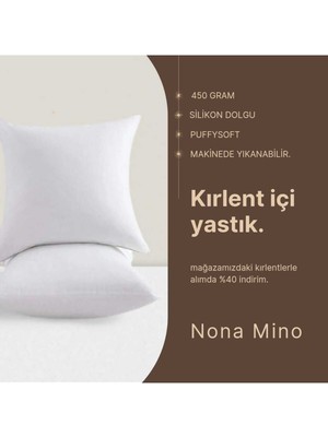 2'li Kırlent Kılıfı ve Silikon Iç Yastık Seti, Yumuşak ve Konforlu Dekorasyon