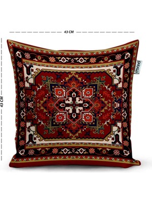 Renkli 3D Dijital Baskılı Dekoratif Kırlent Kılıfı