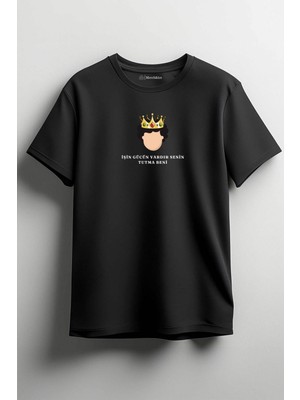 Merch&ice Prens Dizi Unisex T-Shirt - Işin Gücün Vardır Senin Tutma Beni Siyah