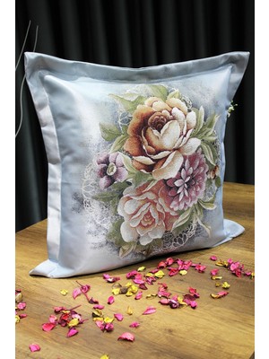 Renkli Goblen Lüx 2'li Kırlent Kılıfı, Şık ve Zarif Dekorasyon Ögesi