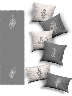 Renkli Çift Taraflı Özel Tasarım 4’lü Kare ve Dikdörtgen Kırlent Kılıfı Seti