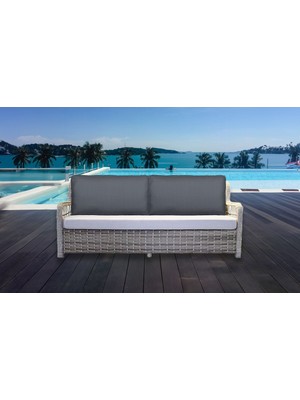 Su Geçirmez Antrasit Kutu Model Koltuk ve Büyük Kırlent Kılıfı Bahçe Seti