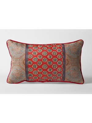 Renkli Bohem Desenli Biyeli Dekoratif Yastık Kılıfı