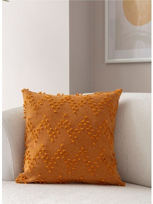 Keten Kumaşlı Dekoratif Kırlent Kılıfı 43X43 Hardal, Şık ve Rahat Tasarım