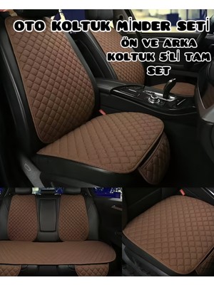 Audi A3 Sedan Tay Tüyü Oto Koltuk Minder Seti - Koltuk Koruma Kılıfı (Ön-Arka Tam Set 5'li)