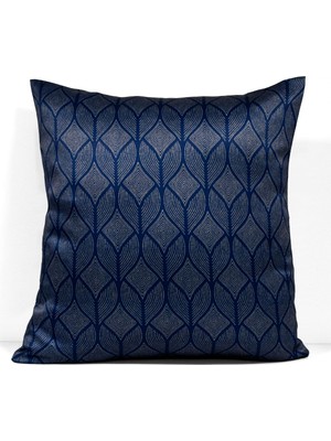 Mavi Saten Kırlent Kılıfı, Şık ve Yumuşak Dekorasyon Parçası