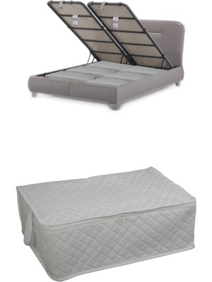 About The Perfect Kapitoneli Baza Altı Hurç 60X40X22 Beyaz, Şık ve Kullanışlı Depolama Çözümü