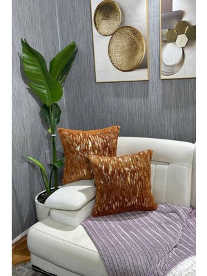 Tarçın Renkli Pelüş Tavşan Kırlent Kılıfı, Yumuşak ve Sevimli Dekorasyon Parçası