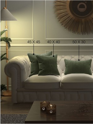 Çağla Yeşili Kadife Yastık Kılıfı, Şık ve Yumuşak Dokunuşlu Dekoratif Ürün