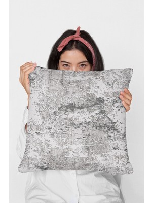 43X43CM Vintage Kırlent Kılıfı, Çift Taraflı Dokuma Kumaş, Şık ve Rahat