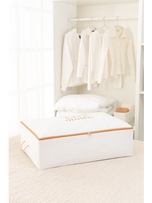 About The Perfect Baza Altı Yastık Yorgan Takımı, 74X46X22, Beyaz Bej Baskılı, Konfor ve Şıklık