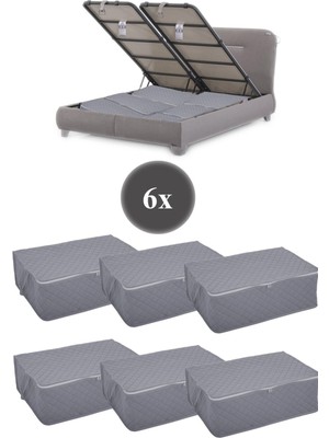 About The Perfect 6 Adet Kapitoneli Baza Altı Hurç 60X40X22, Şık ve Kullanışlı Saklama Çözümü