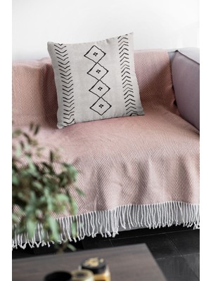 43X43CM Vizon Tay Tüyü Leke Tutmaz Kumaş Çift Taraflı Kırlent Kılıfı