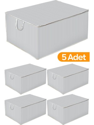 About The Perfect 5 Adet Maxi Yastık Yorgan Hurcu 75X40X40 Cm, Gri Renk