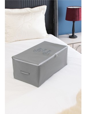 About The Perfect Baskılı Antrasit Hurç, 52X28X21 Cm, Şık ve Çok Amaçlı Depolama Çözümü