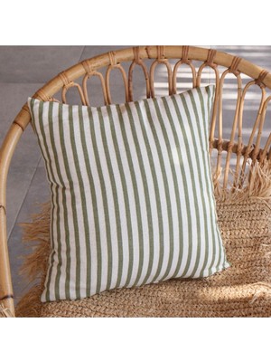 Haki Ketensiz Bohem Kırlent Kılıfı, Şık ve Rahat Dekorasyon Aksesuarı