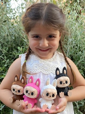 Dlc 3d Design Labubu Figür, 4'lü Set Labubu Figürü, Sevimli Hayelet Labubu 10 cm Renk Seçeneği Mevcut