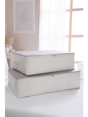 About The Perfect Iki Parça Gri Renk Yatak Altı Yastık ve Yorgan Seti, Rahat ve Şık Tasarım