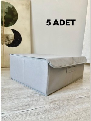 About The Perfect Gri Çok Amaçlı Dolap Içi Düzenleyici Kutu 50X40X19 Cm, 5'li Set