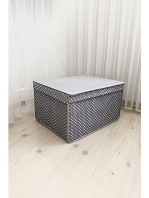 About The Perfect Gri Puantiye Çok Amaçlı Saklama Kutusu 40X50X30, Düzen ve Saklama Kolaylığı Sağlar