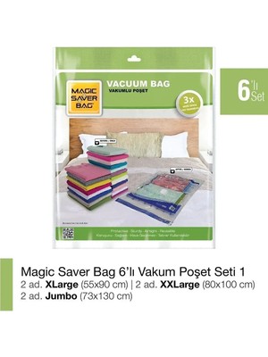 About The Perfect 6’lı Vakumlu Hurç Seti, Beyaz, Hava Alan ve Pratik Saklama Çözümü