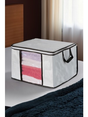 About The Perfect Gri Pencereli Yastık ve Yorgan Saklama Çantası, Pratik ve Şık Koruma Çözümü