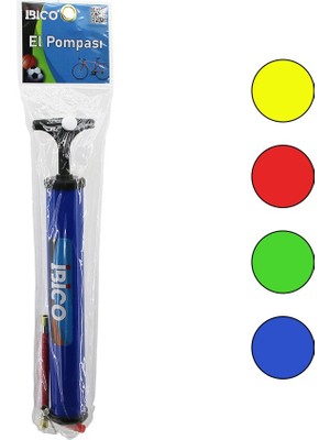 Mini El Pompası Bisiklet - Top 28 cm Pompa Hortum - Top Iğne - Uç (4741)