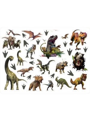 Dinozor Sticker Etiket 2 Sayfa