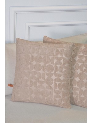 Özel Tasarım 2'li Dekoratif Kırlent Kılıfı 43X43 cm Kahverengi