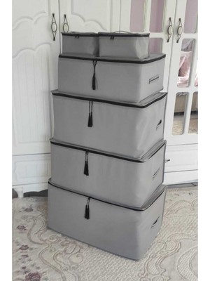 About The Perfect Şık Gri Püsküllü Hurç Seti, Zarif ve Kullanışlı Ev Dekoru Aksesuarları