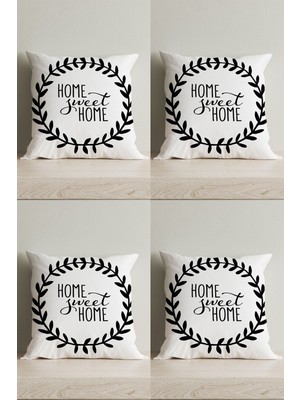 Çift Taraflı Dijital Baskılı 4'lü Dekoratif Kırlent Kılıfı, Modern ve Şık Tasarım