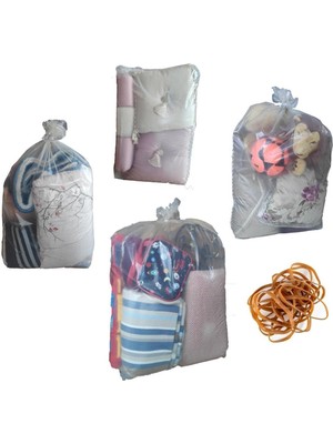 About The Perfect 10 Adet Şeffaf Lastikli Büyük Boy Giysi ve Yorgan Düzenleyici Poşet 80X110